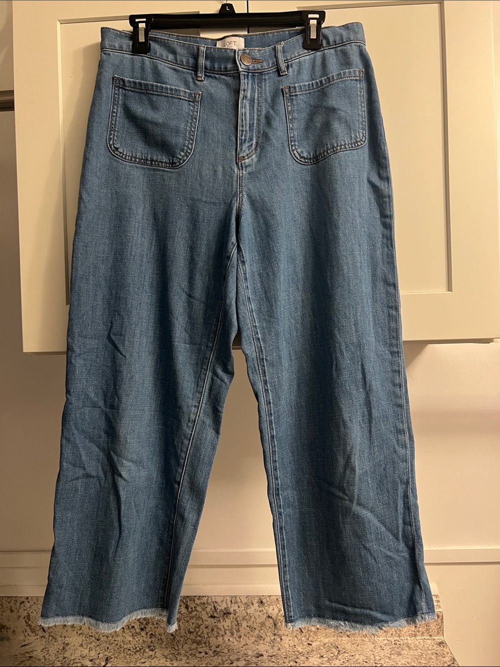 LOFT High Rise Slim Wide Leg Light Blue Women’s Jeans